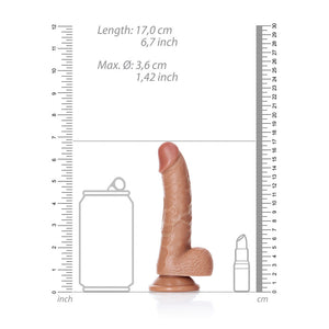 REALROCK tan 15.5 cm curved dildo with balls – image 8