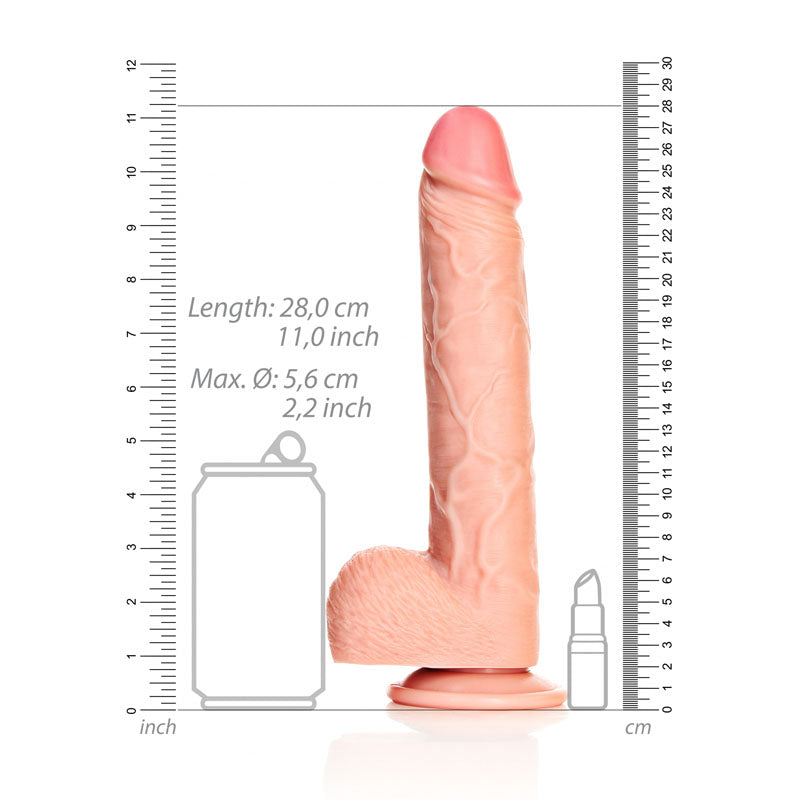 REALROCK flesh 25.5 cm straight dildo with balls – image 8