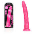 REALROCK 29 cm Slim Glow-in-the-Dark Neon Pink Dong – Body-Safe, 11-Inch, Rechargeable Pleasure Toy