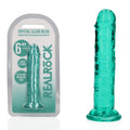 REALROCK DONG – Body-Safe Silicone – Turquoise – 15.5 cm