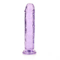 REALROCK Dongs – Straight Shape – PVC – Purple – 18 cm