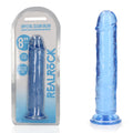 REALROCK DONG – Straight Design – Body-Safe Silicone – Blue – 20 cm