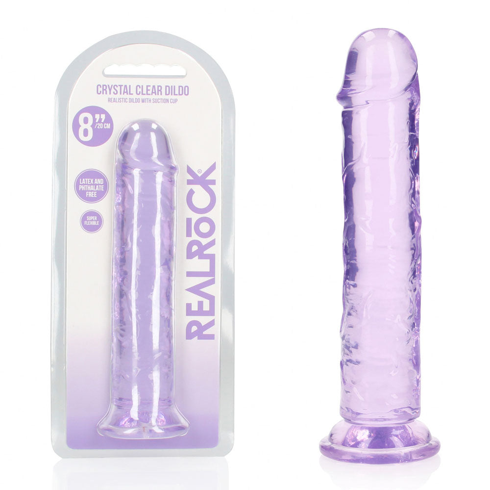 REALROCK DONG – Body-Safe Silicone – Purple – 20 cm