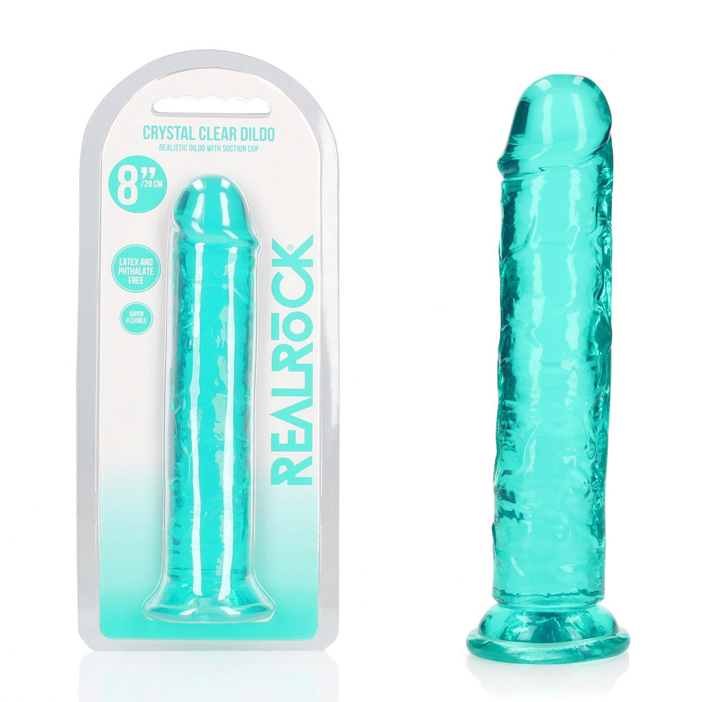 REALROCK Dongs – Body-Safe Silicone – Turquoise – 20 cm