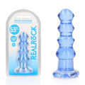 REALROCK Anal Plug – Curvy Design, Body-Safe Silicone – Blue – 14 cm