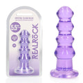 REALROCK Anal Plug – Curvy Design – Body-Safe Silicone – Purple – 14 cm