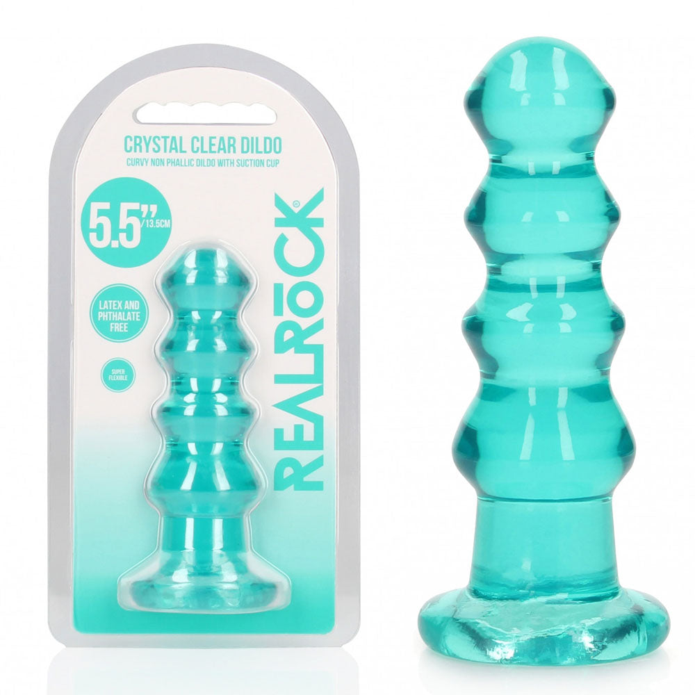 REALROCK Anal Plug – Body-Safe Silicone – Turquoise – 14 cm