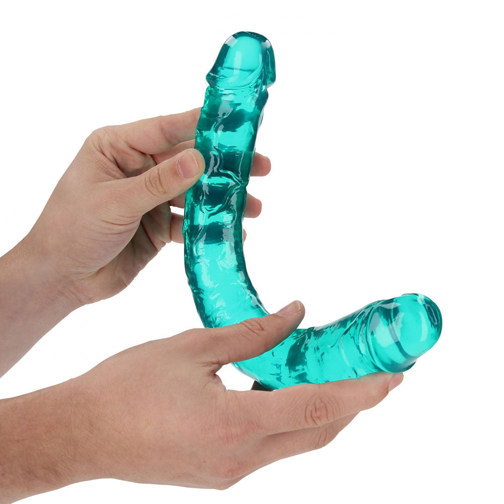 REALROCK Double Dong – Body-Safe Silicone – Turquoise – 34 cm