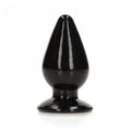 REALROCK 11.5 cm Body-Safe Silicone Anal Plug - Black (4.5'' Comfortable Butt Plug)