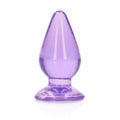 REALROCK crystal clear purple 11.5 cm butt plug