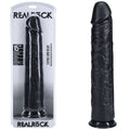 REALROCK 38 cm Extra Long Body-Safe Dildo - Black (15'' Length for Ultimate Pleasure)