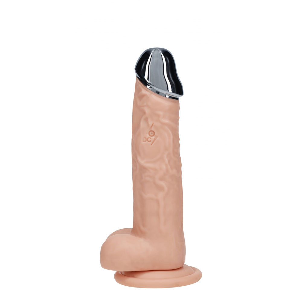 REALROCK DONG – Rechargeable, Metal Head – Flesh – 16.2 cm