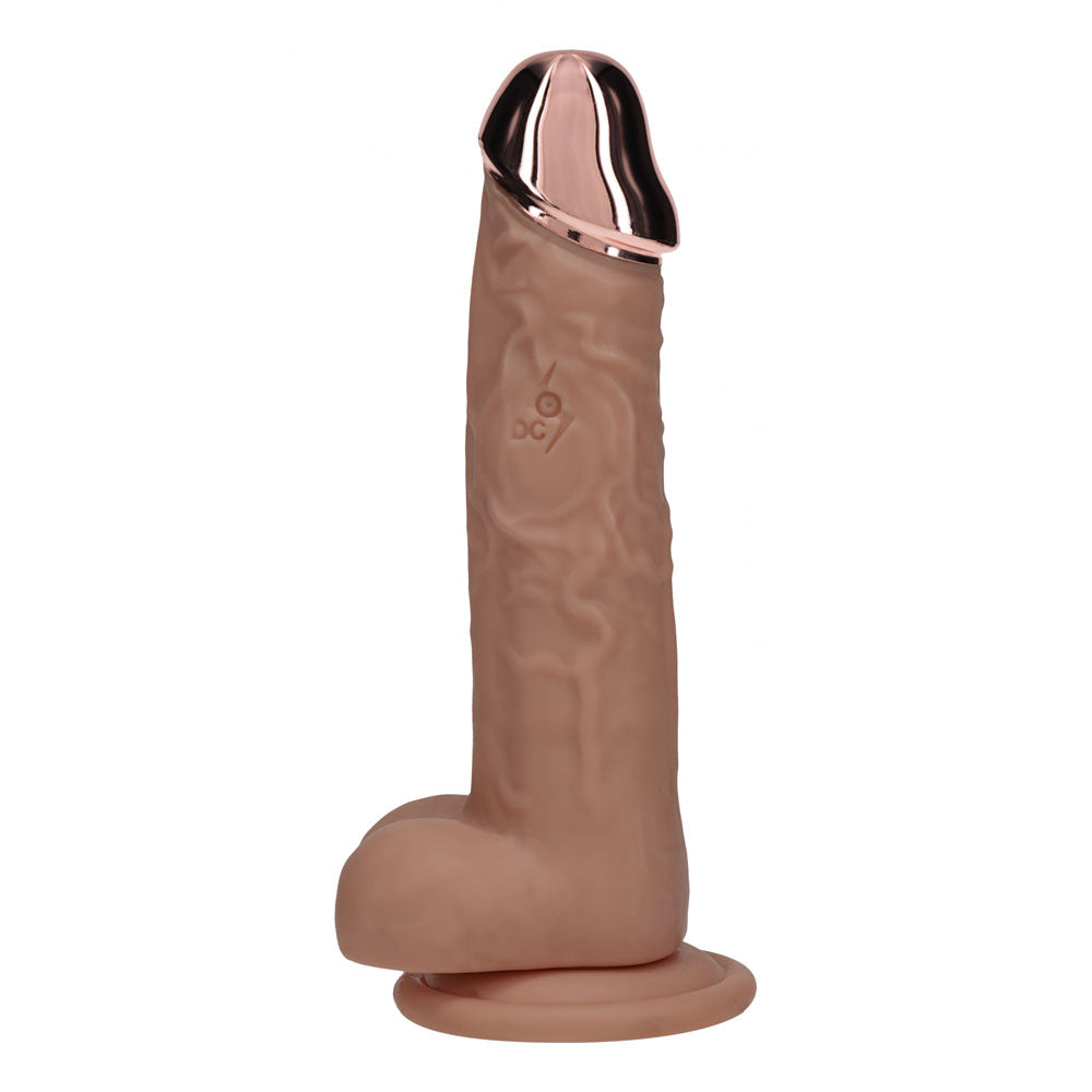 REALROCK Dongs – Rechargeable, Metal Head – Tan – 22 cm