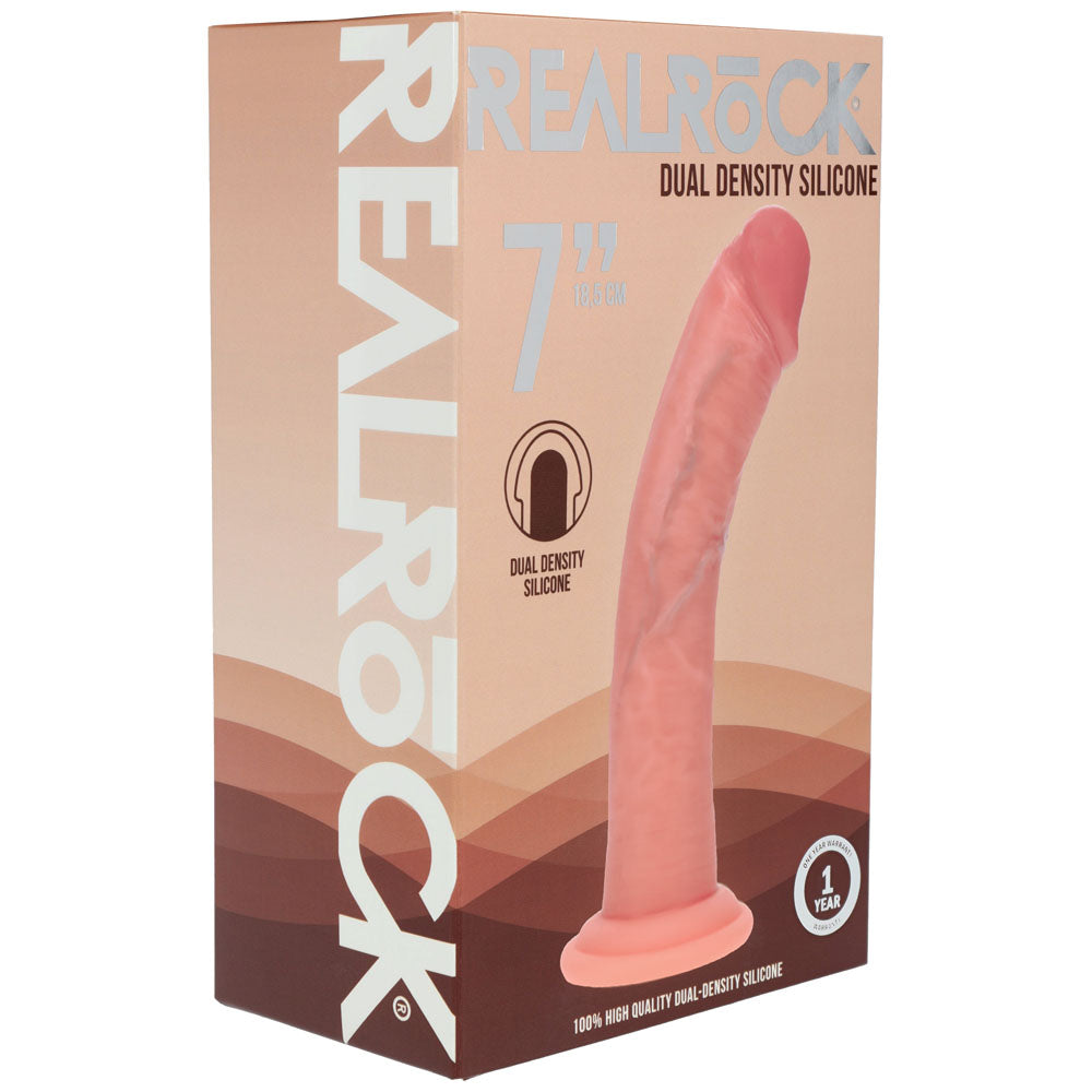 REALROCK flesh 7 inch curved silicone dildo – image 6