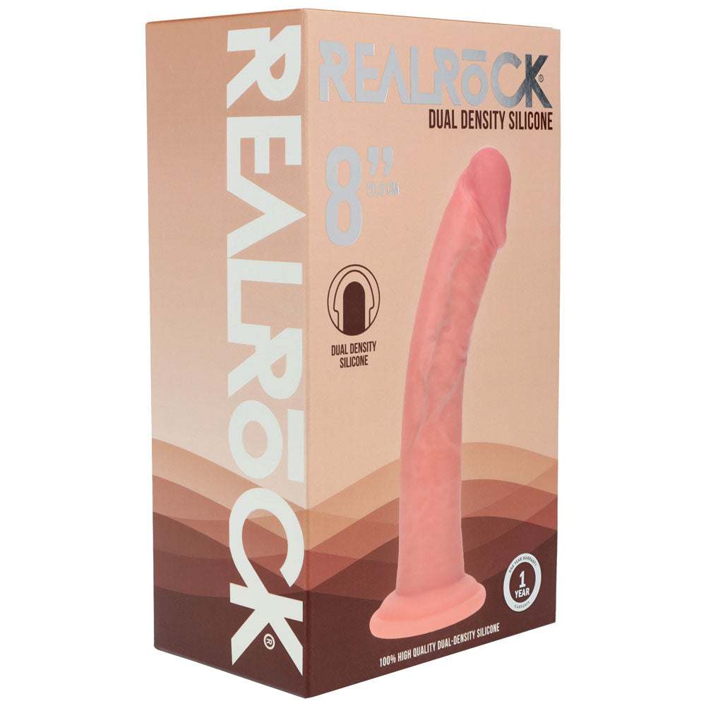 REALROCK flesh 8 inch curved silicone dildo – image 6