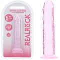 REALROCK crystal clear pink 5 inch slim dildo