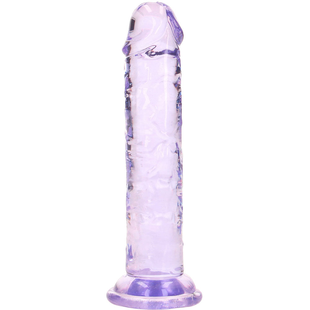 REALROCK crystal clear purple 5 inch slim dildo – image 4