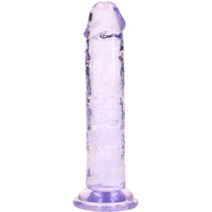 REALROCK crystal clear purple 5 inch slim dildo – image 4