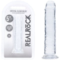 REALROCK crystal clear clear 5 inch slim dildo