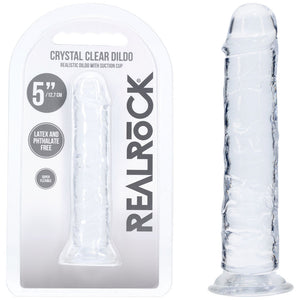 REALROCK crystal clear clear 5 inch slim dildo