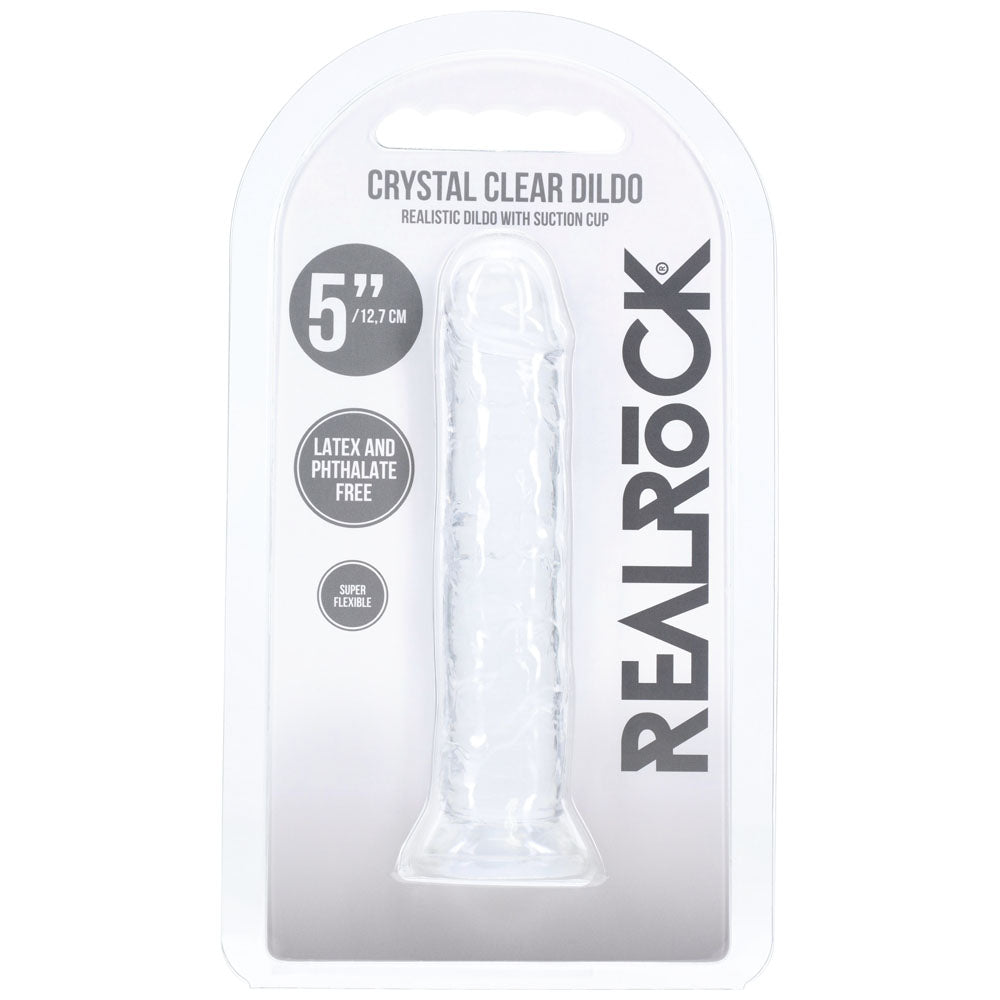 REALROCK crystal clear clear 5 inch slim dildo – image 6