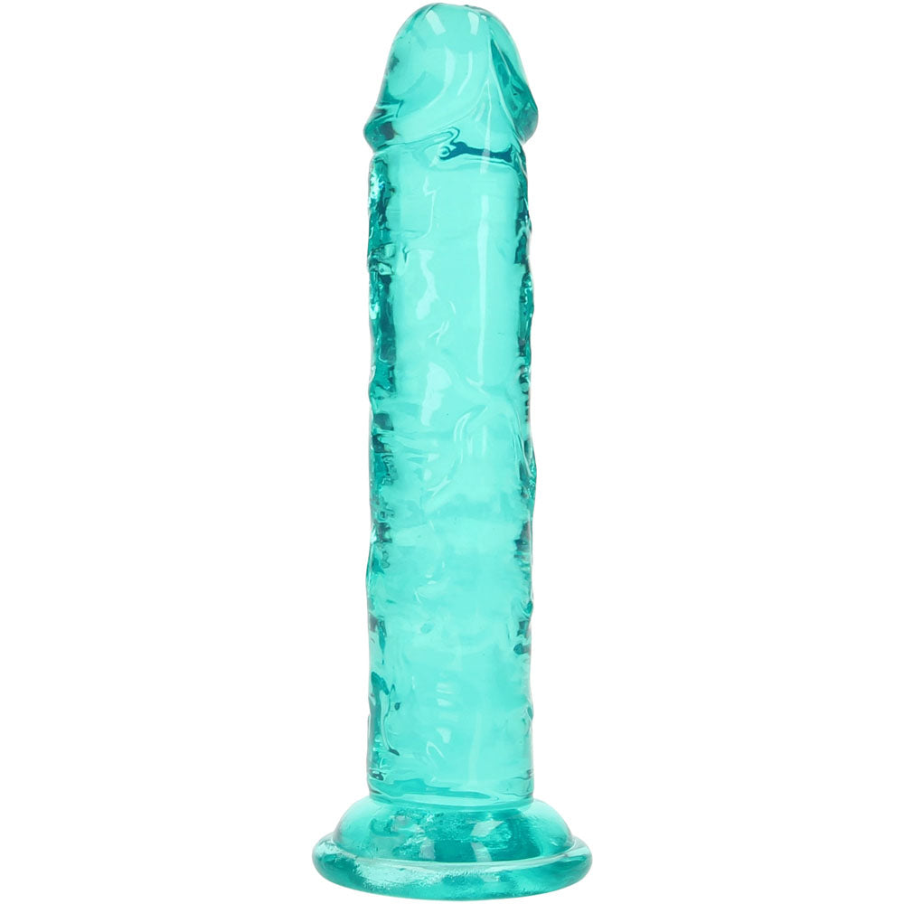 REALROCK crystal clear turquoise 5 inch slim dildo – image 4