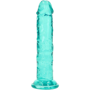 REALROCK crystal clear turquoise 5 inch slim dildo – image 4