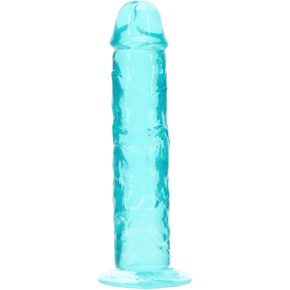 REALROCK crystal clear turquoise 5 inch slim dildo – image 5