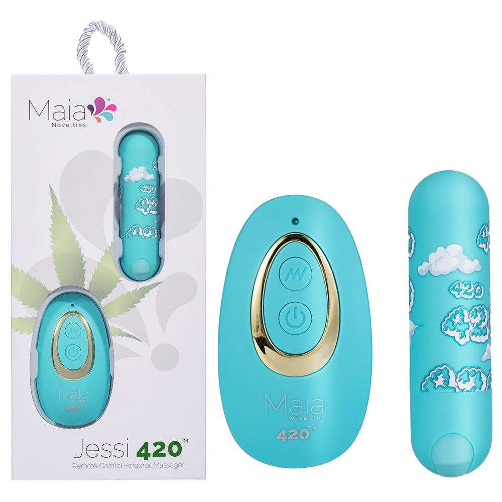 Maia Bullet – USB Rechargeable, Body-Safe Silicone – Sky Blue – 7.6 cm