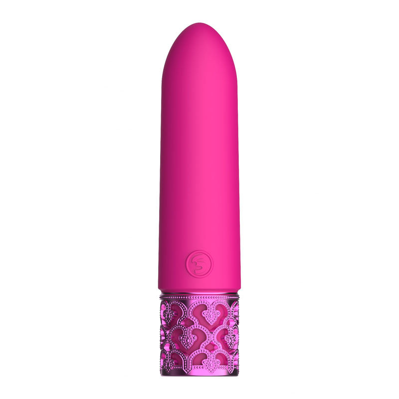 Royal Gems Bullet – Rechargeable, Body-Safe Silicone – Pink – 10 cm