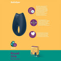 Satisfyer Cock Ring – App Controlled, Body-Safe Silicone – Black