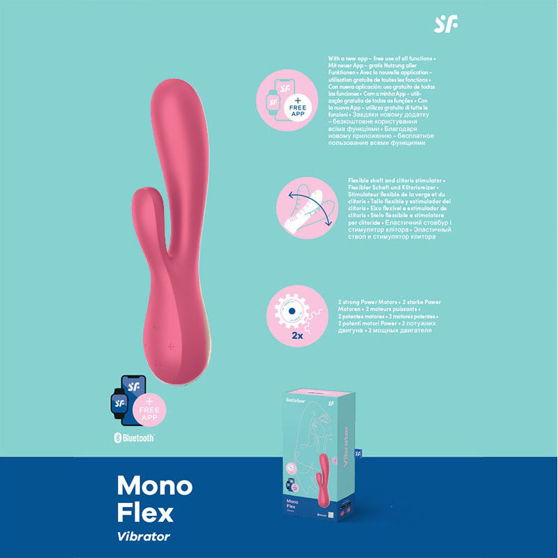 Satisfyer Rabbit Vibrator – App Controlled, Rechargeable – Red