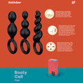 Satisfyer Anal Toys – Set of 3 Butt Plugs – Body-Safe Silicone – Black