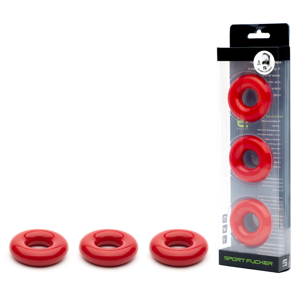 Sport Fucker Cock Ring – Body-Safe Rubber – Red
