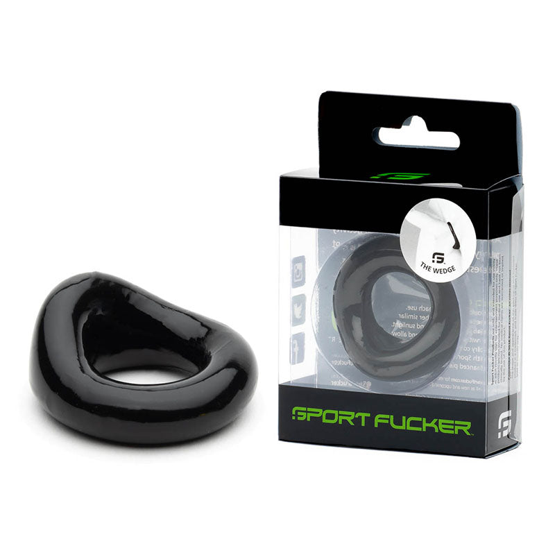 Sport Fucker Cock Ring – Body-Safe Silicone – Black