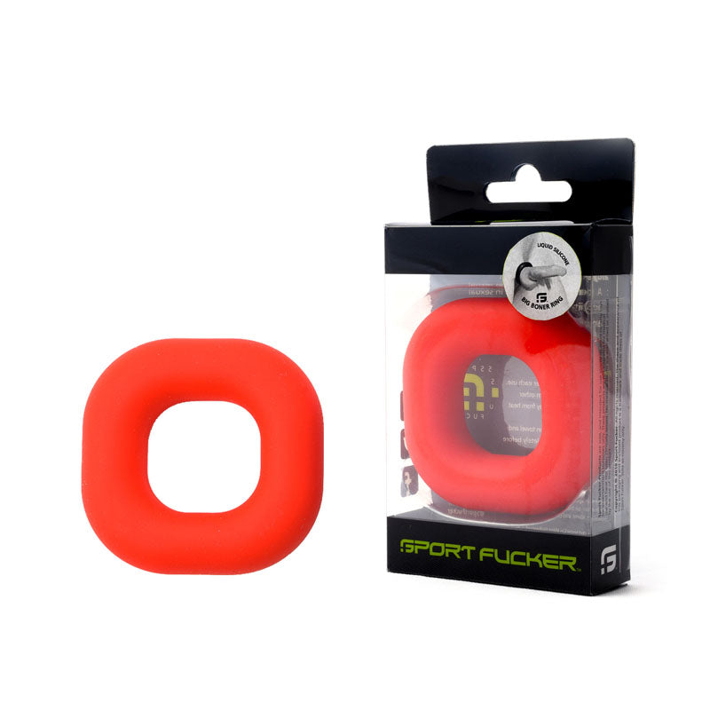 Sport Fucker Cock Ring – Body-Safe Silicone – Red