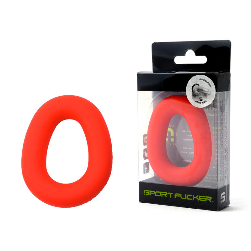Sport Fucker Cock Ring – Body-Safe Silicone – Red