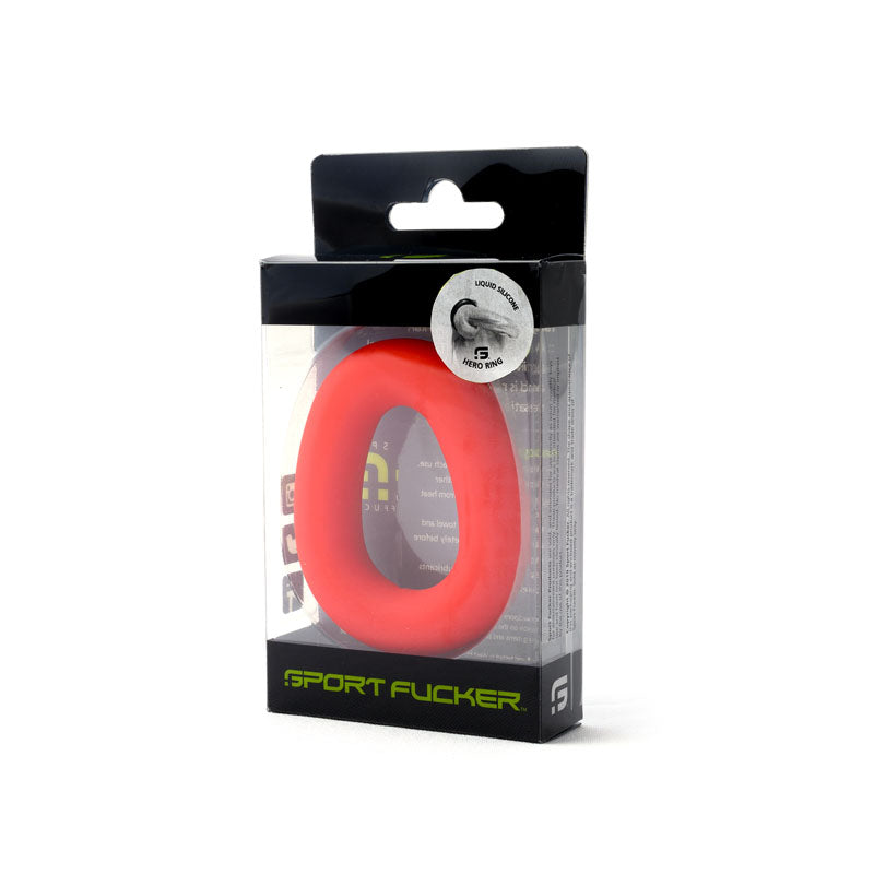 Sport Fucker Cock Ring – Body-Safe Silicone – Red