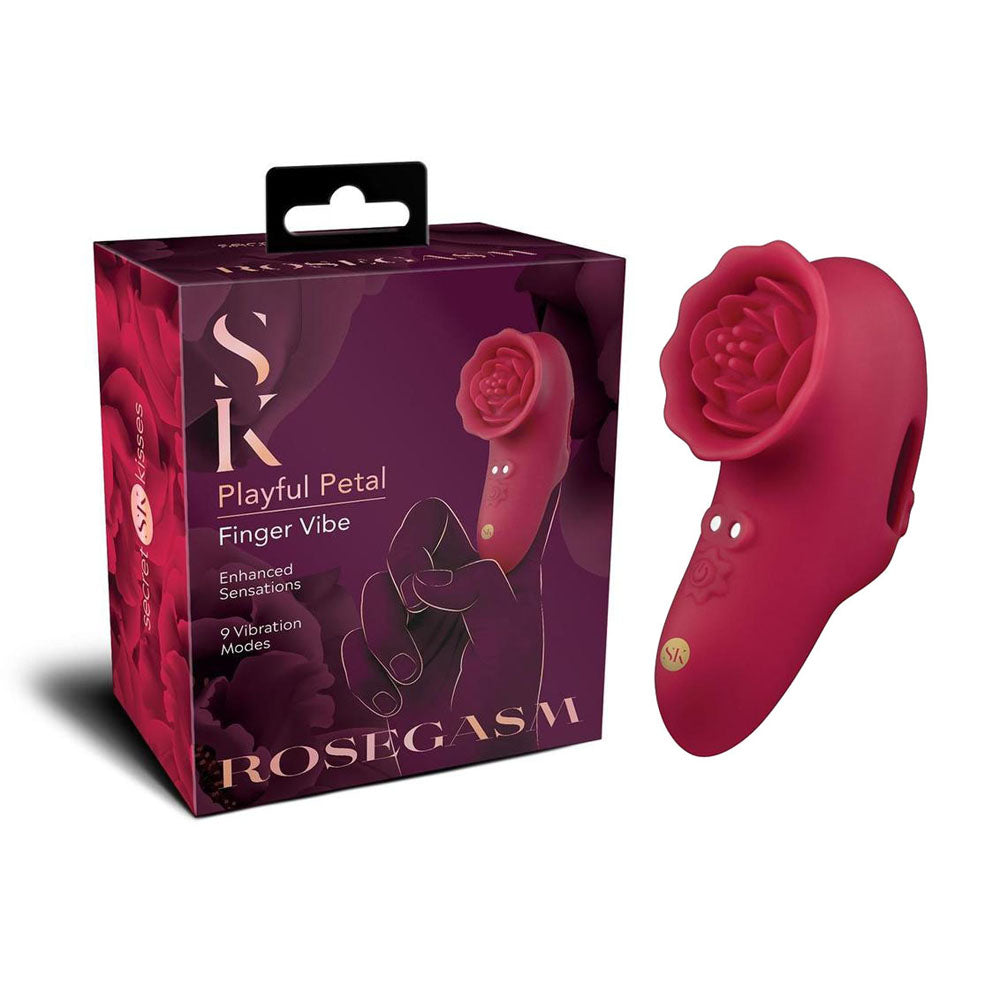 Secret Kisses Stimulator – Rechargeable, Body-Safe Silicone – Red