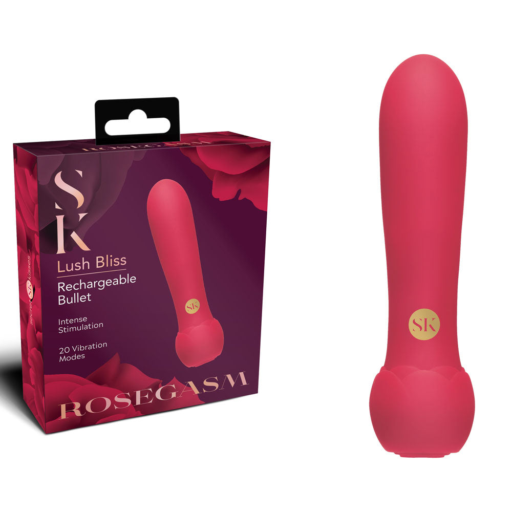 Secret Kisses Bullet – USB Rechargeable, Body-Safe Silicone – Red – 10.8 cm