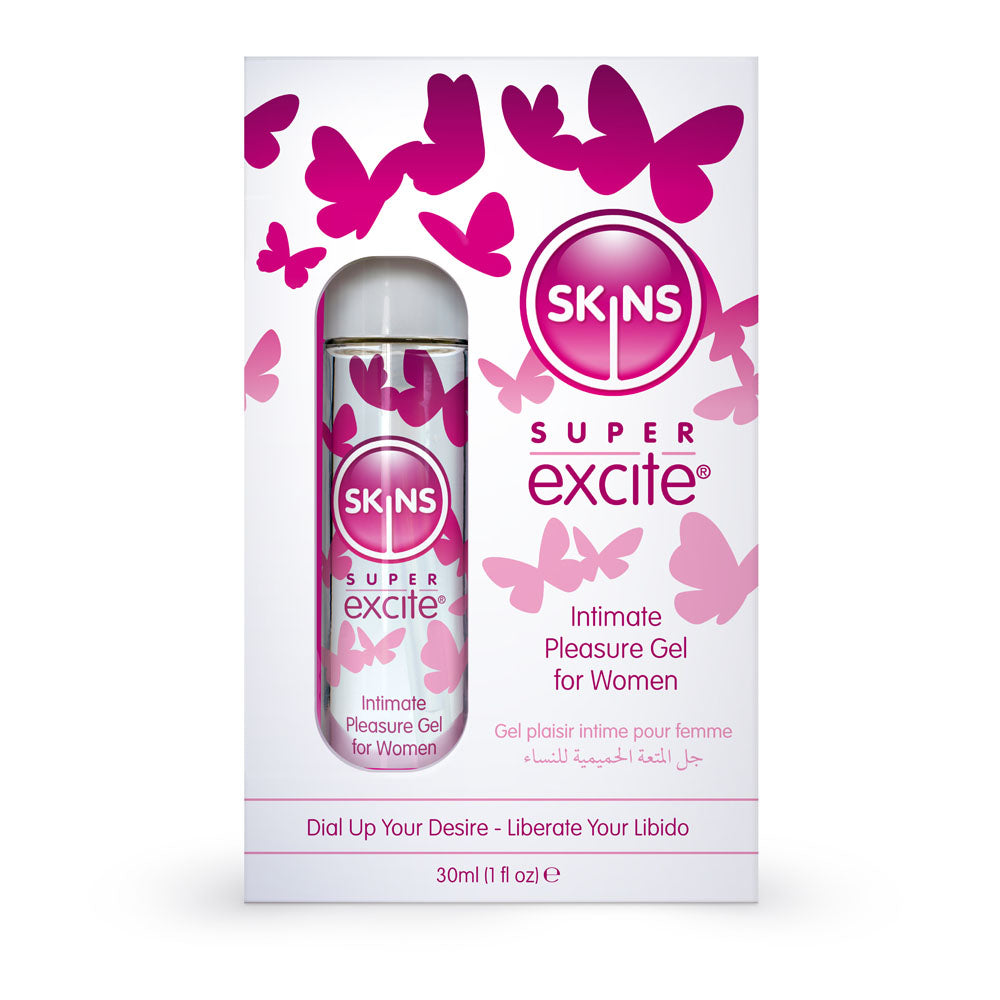 Skins Super Excite - Body-Safe Intimate Pleasure Gel for Enhanced Sensation - 30 ml