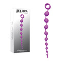 Selopa Anal Beads – Beaded Design – Body-Safe Silicone – Purple – 35.5 cm