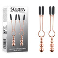 Selopa Bondage Toys – Beaded Nipple Clamps – Rose Gold – Set of 2