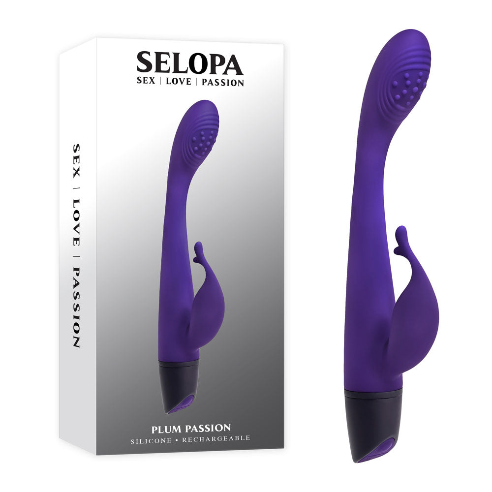 Selopa Vibrator – Rechargeable, Body-Safe Silicone – Purple – 18.3 cm