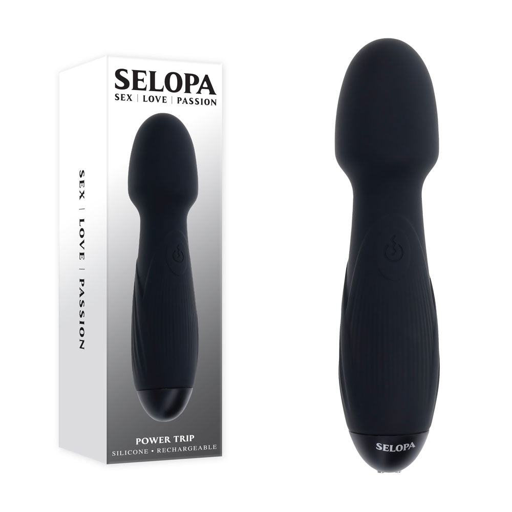 Selopa Vibrator – USB Rechargeable – Black – 18.8 cm