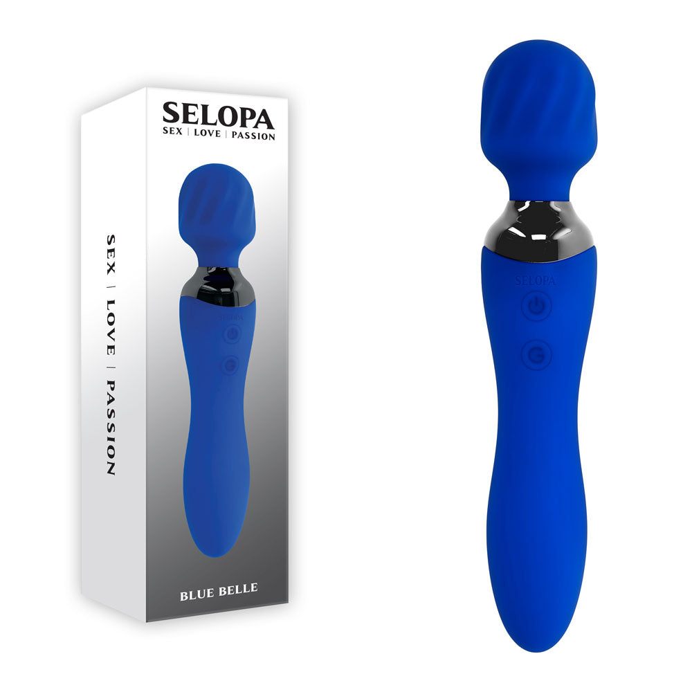 Selopa Vibrator – Rechargeable – Body-Safe Silicone – Blue – 20 cm