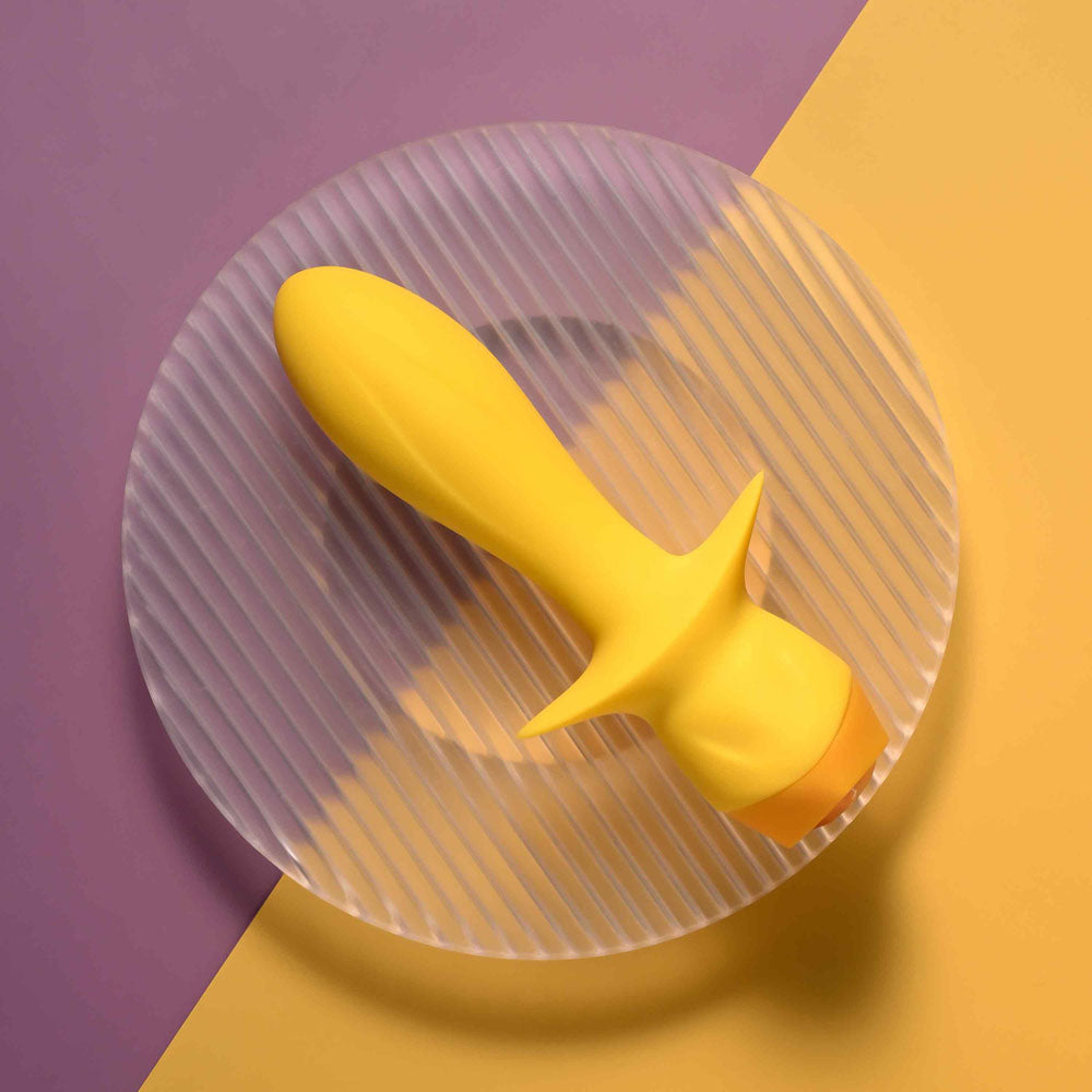 Selopa Anal Toy – Rechargeable, Body-Safe Silicone – Yellow – 13.5 cm