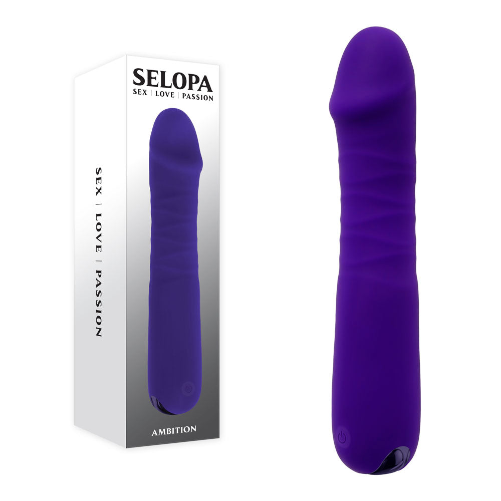 Selopa Vibrator – Thrusting, USB Rechargeable – Purple – 17 cm