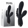 Selopa Vibrator – USB Rechargeable, Body-Safe Silicone – Black – 19.7 cm