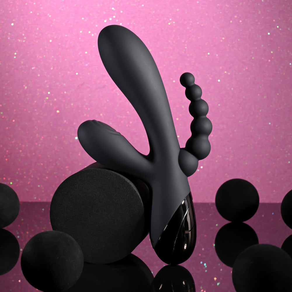 Selopa Vibrator – USB Rechargeable, Body-Safe Silicone – Black – 19.7 cm
